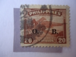 Stamps Philippines -  Mayón Volcano. (Volcan Mayon al N. de Legazpi-Filipinas)