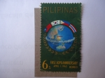 Stamps Philippines -  Primer Aniversario Feliz-Abril 1 de 1963