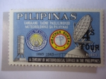 Sellos de Asia - Filipinas -  Primer Siglo de Servicio Meteorológico en las Felipinas 1865-1965.