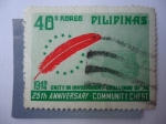Stamps : Asia : Philippines :  25ºth Annivrsary-Pecho de la Comunidad.1949-1974