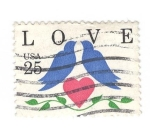 Stamps United States -  Amor
