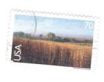 Sellos de America - Estados Unidos -  Plantación de cereal en Nebrasca