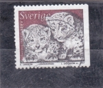 Stamps Sweden -  cachorros de leopardo