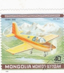 Stamps Mongolia -  avión deportivo