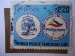 Stamps Philippines -  La paz Mundial a Travéz de la Ley.