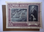 Stamps Peru -  Manuel Prado - 1 Centenario de la Implantación de la Telégrafia Eléctrica entre Lima y Callao1857-19