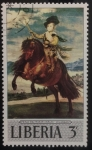 Stamps Liberia -  Príncipe Baltasar Carlos a caballo, Velázquez 