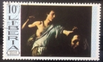 Stamps Liberia -  David y Goliat, Caravaggio