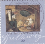 Stamps Germany -  pintura de Carl Spitzweg 1808-1885