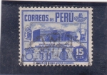 Stamps Peru -  museo arqueología de Lima