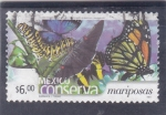 Sellos de America - M�xico -  conserva- mariposas