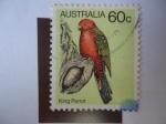 Stamps Austria -  King Parrot.