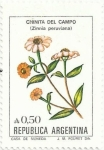 Stamps Argentina -  FLORES, TIPOS DE 1982-85 EN NUEVA MONEDA. CHINITA DEL CAMPO. Z.peruviana. YVERT AR 1478