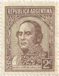 Stamps Argentina -  CELEBRIDADES. JUSTO JOSÉ DE URQUIZA. YVERT AR 365