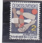 Stamps Czechoslovakia -  ilustración bolos