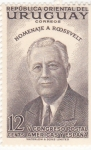 Sellos de America - Uruguay -  homenaje a Roosevelt