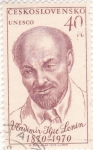 Sellos de Europa - Checoslovaquia -  Vladimir I. Lenin 1870-1970