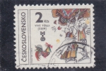 Stamps Czechoslovakia -  fiesta popular