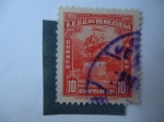 Stamps Venezuela -  Estatua de Simón Bolívar - caracas.