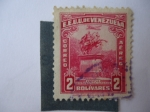 Stamps Venezuela -  Estatua de Simón Bolívar - caracas.