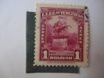 Stamps Venezuela -  Estatua de Simón Bolívar - caracas.