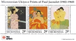 Sellos del Mundo : Oceania : Micronesia : Obras del pintor Paul Jacoulet