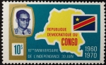 Sellos de Africa - Rep�blica Democr�tica del Congo -  Décimo aniversario de la independencia