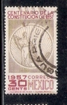Stamps Mexico -  Centenario de la Constitución de 1857