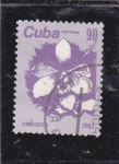Sellos de America - Cuba -  flores- orquidea