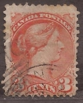 Sellos del Mundo : America : Canada : Reina Victoria  1872 3 centavos