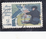 Stamps United States -  artista americana Mary Cassutt