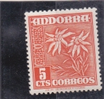 Stamps Andorra -  flores
