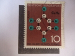 Stamps Germany -  Kekulé - 100 Jahre Benzolformel. 
