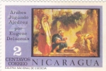 Stamps Nicaragua -  arabes jugando al ajedrez