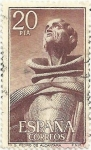 Stamps Spain -  MONASTERIO DE SAN PEDRO DE ALCÁNTARA. EFIGIE DE SAN PEDRO . EDIFIL 2377