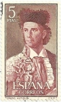 Stamps Spain -  FIESTA NACIONAL-TAUROMAQUIA. FRANCISCO MONTES, PAQUIRO. EDIFIL 1265