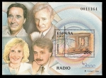Stamps Spain -  Personajes de la Radio - Exposición Mundial de Filatelía HB