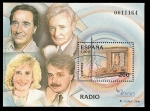 Sellos de Europa - Espaa -  Personajes de la Radio - Exposición Mundial de Filatelía HB