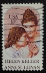Stamps United States -  Helen Keller y Anne Sullivan