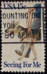 Stamps United States -  Perro lazarillo