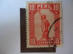Stamps Peru -  Estatua de la Libertad - La libertad esclarece el mundo.