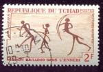 Stamps : Africa : Chad :  El arte rupestre de las montañas de Ennedi