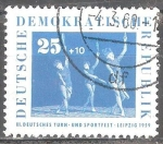 Sellos de Europa - Alemania -  III. Festival de Gimnasia y Deportes de Alemania, Leipzig 1959-DDR.