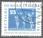 Stamps Germany -  III. Festival de Gimnasia y Deportes de Alemania, Leipzig 1959-DDR.