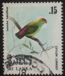Stamps Sri Lanka -  Loro de Ceylán 