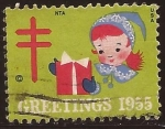 Stamps United States -  U.S.A. Pro-Tuberculosos Navidad 1955  sin valor facial