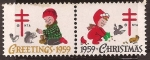 Stamps United States -  U.S.A. Pro-Tuberculosos Navidad 1959  sin valor facial
