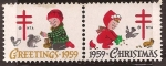 Sellos del Mundo : America : Estados_Unidos : U.S.A. Pro-Tuberculosos Navidad 1959  sin valor facial