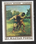 Stamps Hungary -  Pinturas de Francia