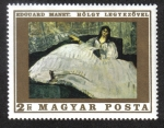 Stamps Hungary -  Pinturas de Francia